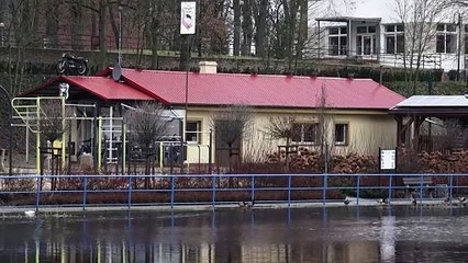 Podtopione targowisko miejskie w Łobżenicy