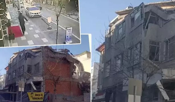Bolu'da bina yıkımında facianın eşiğinden dönüldü: Araçlar son anda kurtuldu