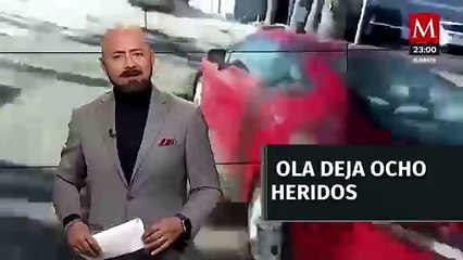 Personas resultan heridas por olas gigantes en California