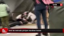 İzmir'de metroda yürüyen merdiven kazası