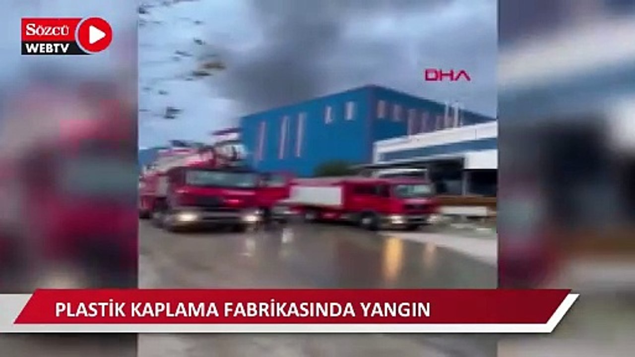 Bursa'da plastik kaplama fabrikasında yangın