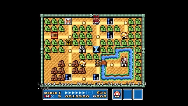 Super Mario Bros 3 Mundo 1 Nível 2 all Stars snes nintendo