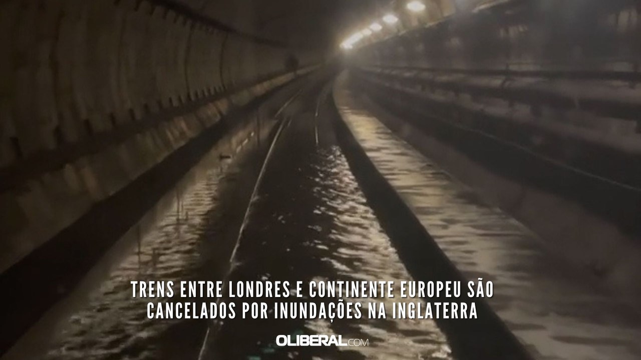 Trens entre Londres e continente europeu são cancelados por inundações na Inglaterra