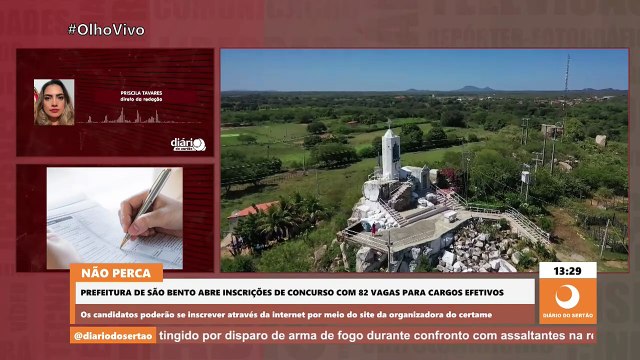 Inscrições de concurso público da prefeitura de São Bento são abertas com 82 vagas para cargos efetivos