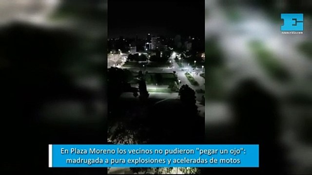 Explosiones de motos y picadas: en plaza Moreno no pegaron un ojo en toda la madrugada