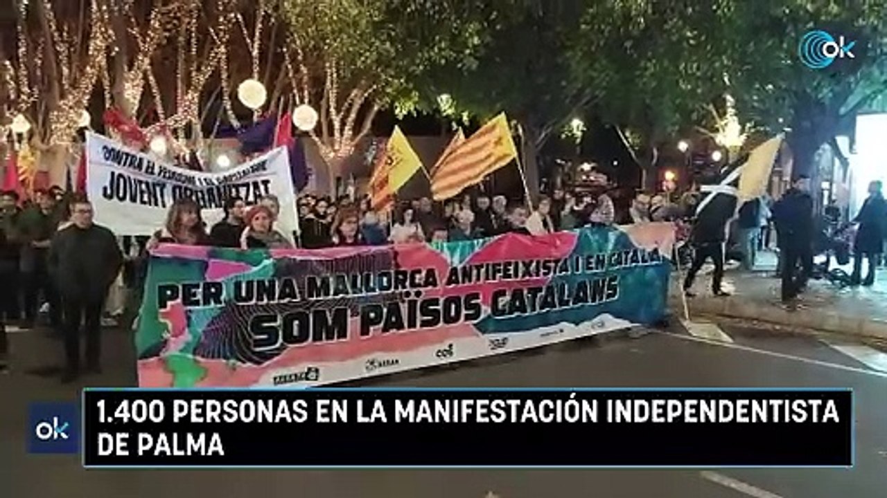 1.400 personas en la manifestación independentista de Palma - Vídeo ...