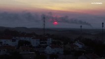 شاهد: غاب نهار آخر.. سحب دخان أسود جراء قصف إسرائيلي يغطي قمر غزة في ليلها قبل الأخير في 2023