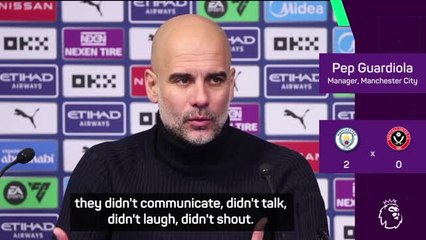 Guardiola was unhappy with City's first-half performance