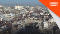 Kekejaman Zionis: Rakyat Palestin terpaksa bersesak di Selatan Gaza