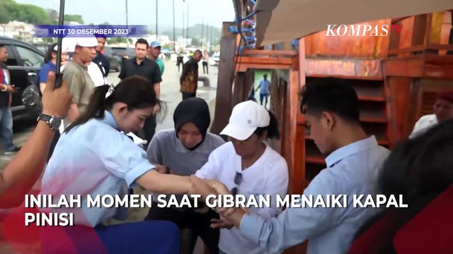 Potret Gibran dan Istri Naik Pinisi Akhiri Safari Kampanye di Labuan Bajo, NTT