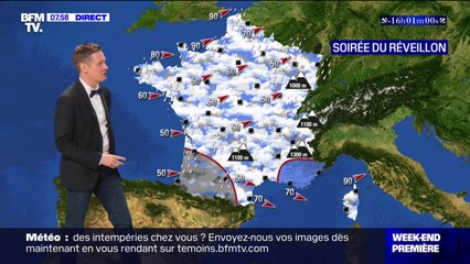 Ce dernier jour de l'année 2023 s'achève sous un ciel couvert et pluvieux