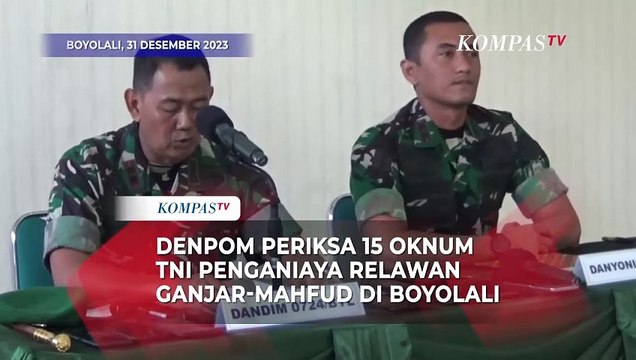 Denpom Periksa 15 Oknum TNI Penganiaya Relawan Ganjar-Mahfud di Boyolali