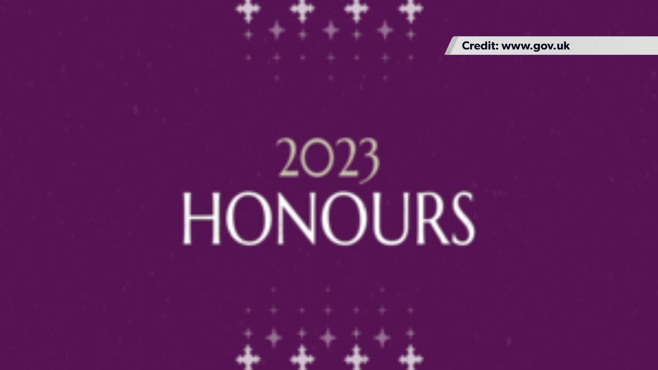 New Years Honours List 2025 A few of the names on the list video