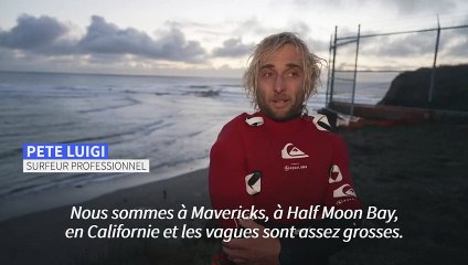 De grosses vagues attirent les surfeurs en Californie