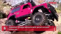 Takla atan off-road araçları yürekleri ağza getirdi, gerçek sonradan ortaya çıktı