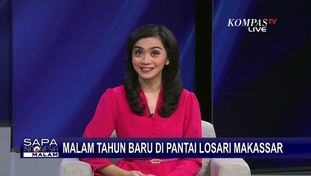 Pantai Losari Dipadati Warga Jelang Malam Pergantian Tahun Baru 2024