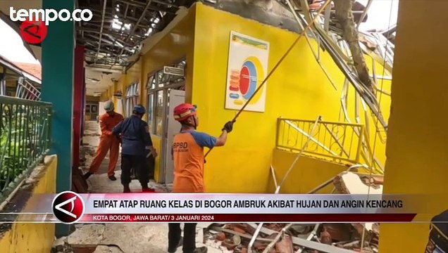 Empat Atap Ruang Kelas di Bogor Ambruk Akibat Hujan dan Angin Kencang