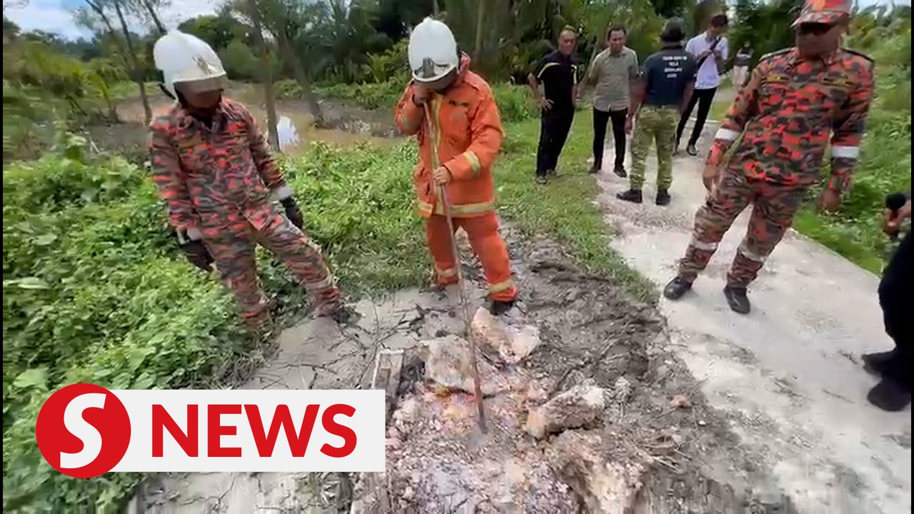Bomba monitoring small underground gas fire in Simunjan
