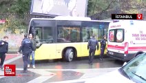 Sarıyer'de İETT otobüsü bariyerlere çarptı
