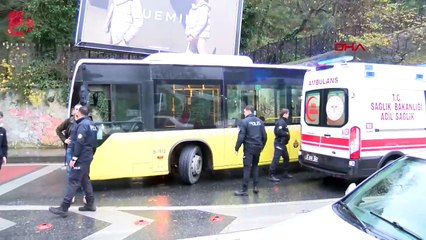 İETT otobüsü bariyerlere çarptı: İki yaralı