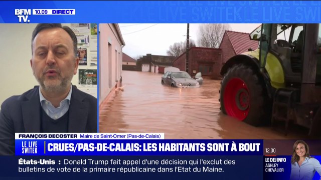 Inondations dans le Pas-de-Calais: On a le sentiment de revivre tous ensemble un mauvais feuilleton , souligne le Maire de Saint-Omer (Pas-de-Calais)