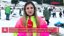 Kar yağışının olmadığı Uludağ'da 'yılbaşı' yoğunluğu