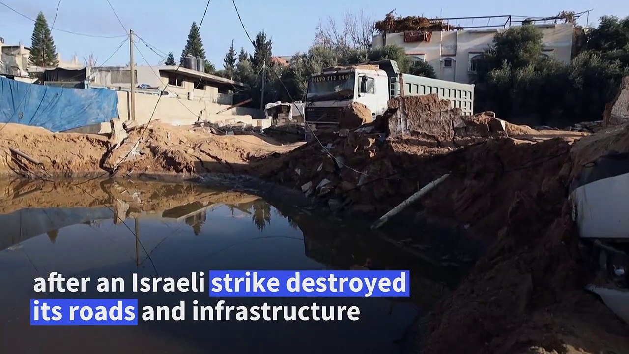 Damage in Gaza's Al-Maghazi refugee camp after Israeli strikes
