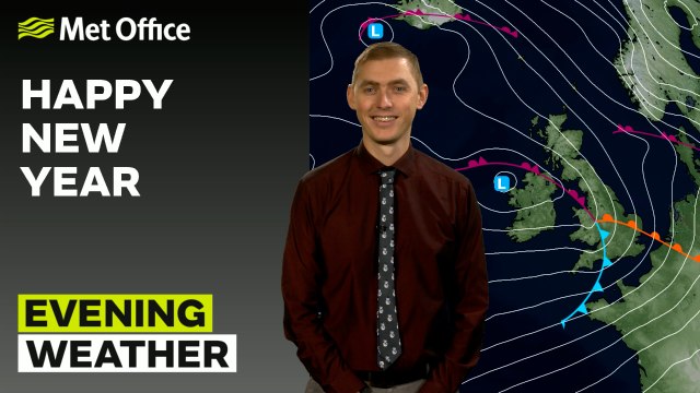Met Office Evening Weather Forecast 31/12/23 - Showery New Year's Eve