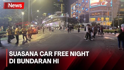 Polisi Tutup Jalanan, Beginilah Suasana Car Free Night di Bundaran HI