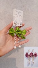 Diy Bow Earrings   #shorts #ytshorts #koreanearrings #earrings #diy