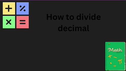 how to divide decimals