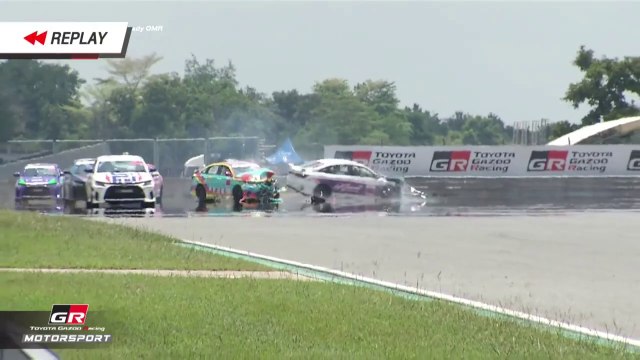 Toyota Gazoo Racing Thailand Corolla Altis and Yaris Lady 2023 Chang Chalitwongpatana Ahn Big Crash