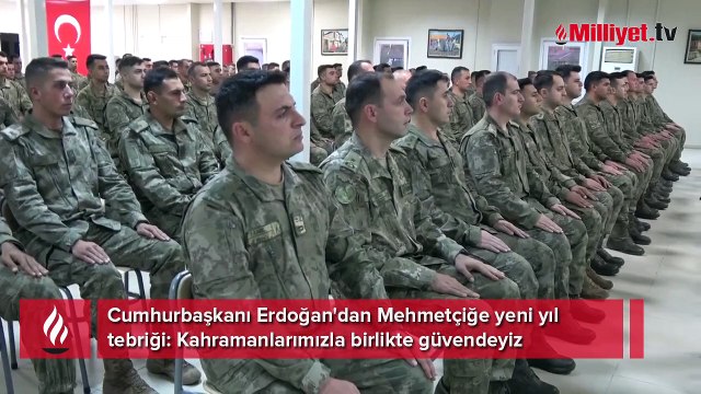 Cumhurbaşkanı Erdoğan'dan Mehmetçiğe yeni yıl tebriği: Kahramanlarımızla birlikte güvendeyiz