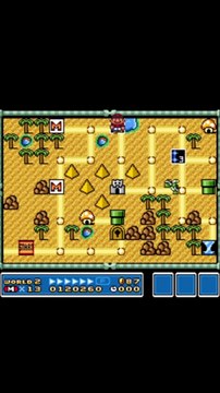 Super Mario Bros 3 Mundo 2 Nível 2 all Stars snes nintendo