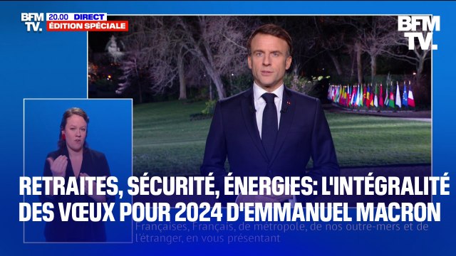 Retraites, énergies, sécurité: l'intégralité des vœux pour 2024 d'Emmanuel Macron