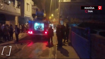 Manisa’da devrilen soba yangın çıkardı