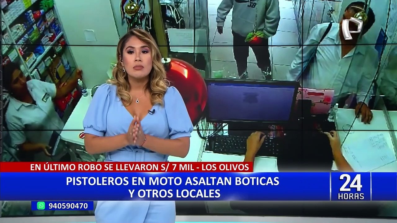 Los Olivos: delincuentes asaltan botica y se llevan 7 mil soles