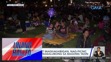 Mga pamilya at magkakaibigan, nag-picnic sa Luneta sa pagsalubong sa Bagong Taon | UB