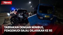 Pengemudi Bajaj Dilarikan ke RS setelah Ditabrak Minibus di Pesing Jakbar