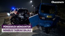 Mengantuk Setelah Rayakan Tahun Baru, Minibus Tabrak Bajaj di Jakarta Barat