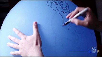 Trina Triceratops Blue Balloon Art