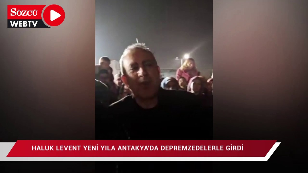 Haluk Levent yeni yıla Antakya'da depremzedelerle girdi