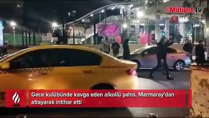 Yılbaşı gecesi Marmaray'da korkunç olay! Polisin gözüne bakarak atladı