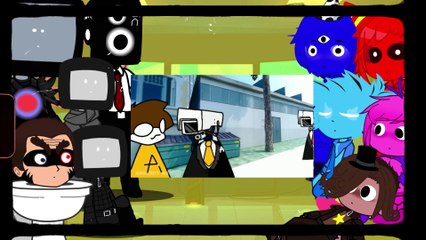 Skibidi toilet (Gacha) + Garten of Banban react to Skibidi toilet Fanmade Animation PART 1