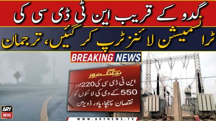 NTDC transmission lines tripped near Guddu