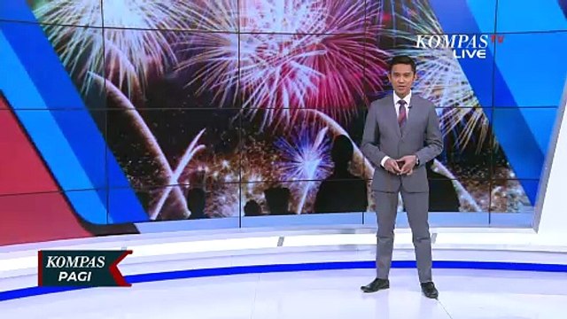 Suasana Malam Pergantian Tahun Baru 2024 di Sungai Chao Phraya, Bangkok