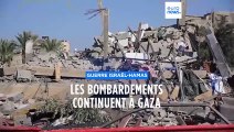 Guerre à Gaza : des bombardements au moment du passage à 2024