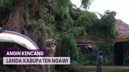 Angin Kencang Landa Kabupaten Ngawi, Sejumlah Bangunan Rusak-Pohon Bertumbangan