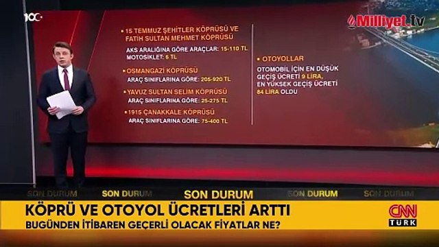 2024 otoyol ve köprü geçiş ücretleri belli oldu!