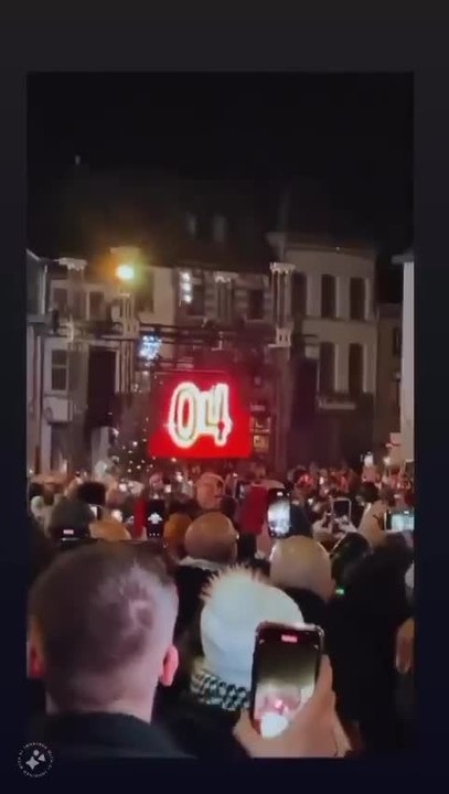Le compte à rebours de l'An Neuf sur la Grand-Place de Binche